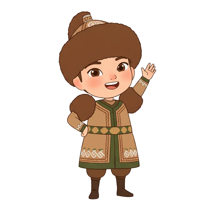 Маскот - мальчик в национальной якутской одежде