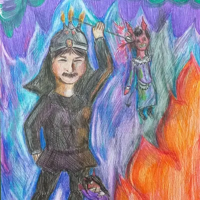 Нюргун Боотур сражается с чудовищами среднего мира