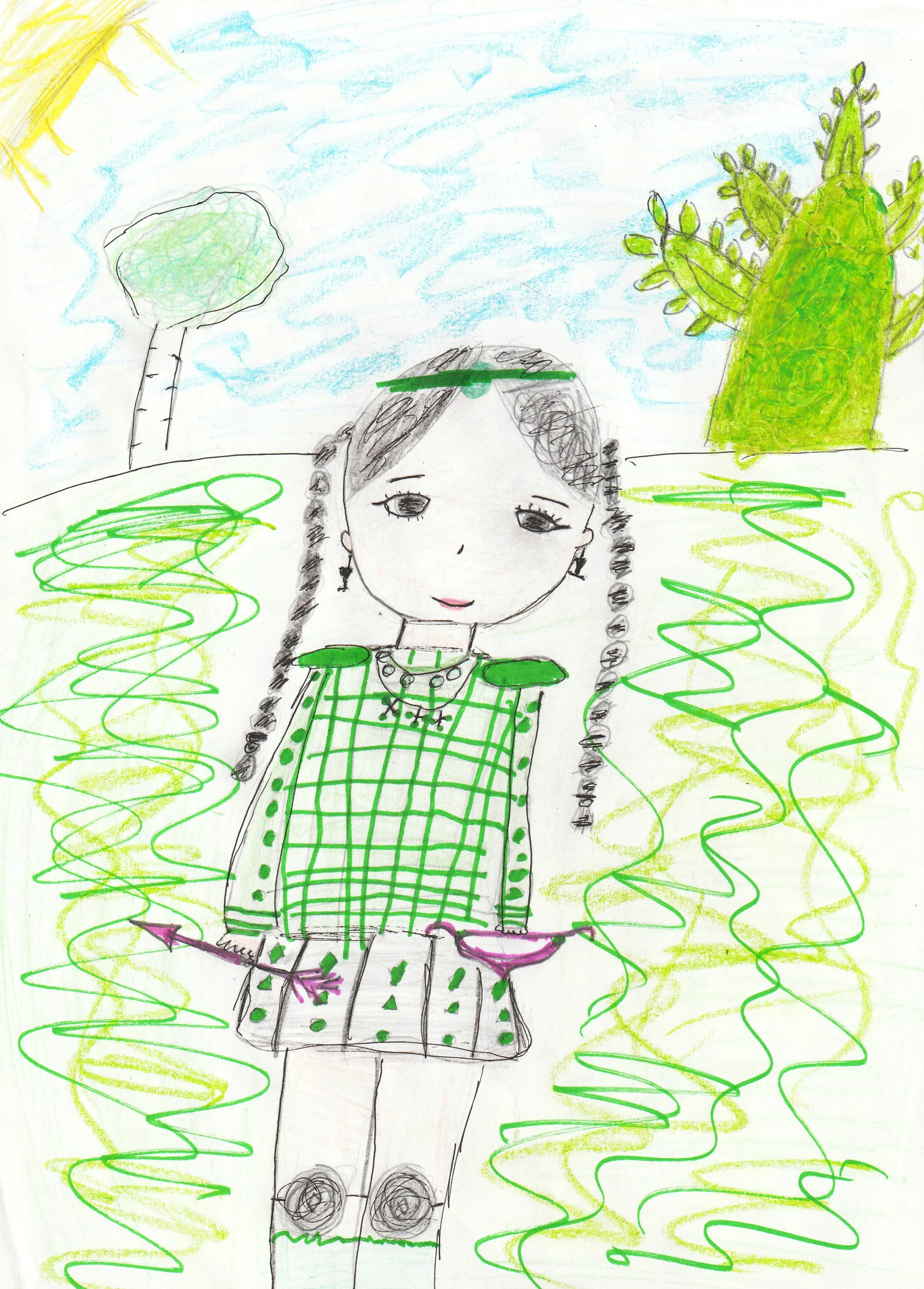 Богатырка Кыыс Ньургун подобно стреле боевой