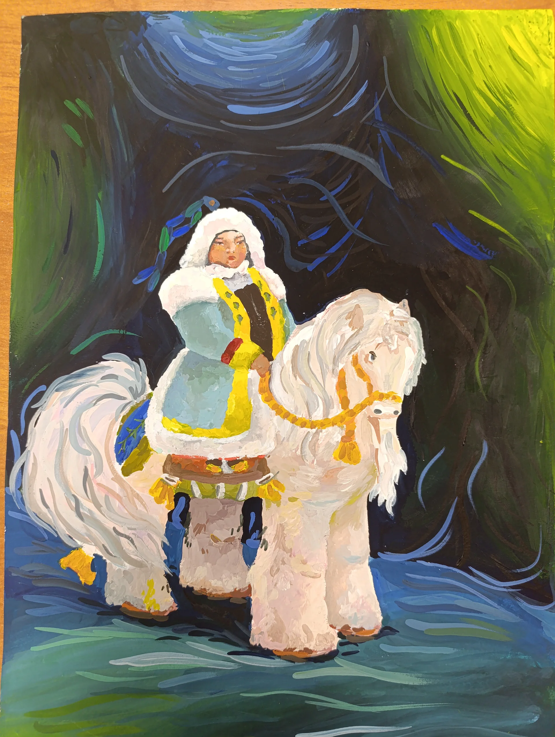 Туйаарыма Куо на богатырском коне