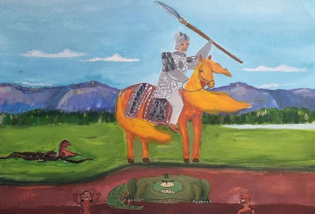 Богатырь и его огненная лошадь